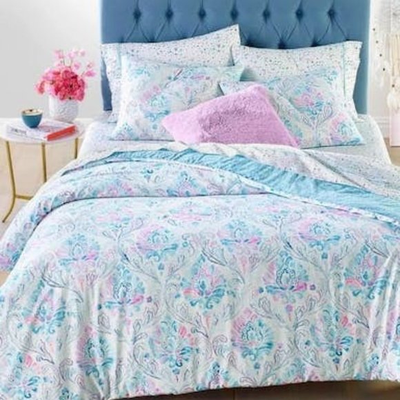 WHIM by Martha Stewart Collection Reversible 3-PC. Watercolor Damask-Print King - Picture 1 of 3
